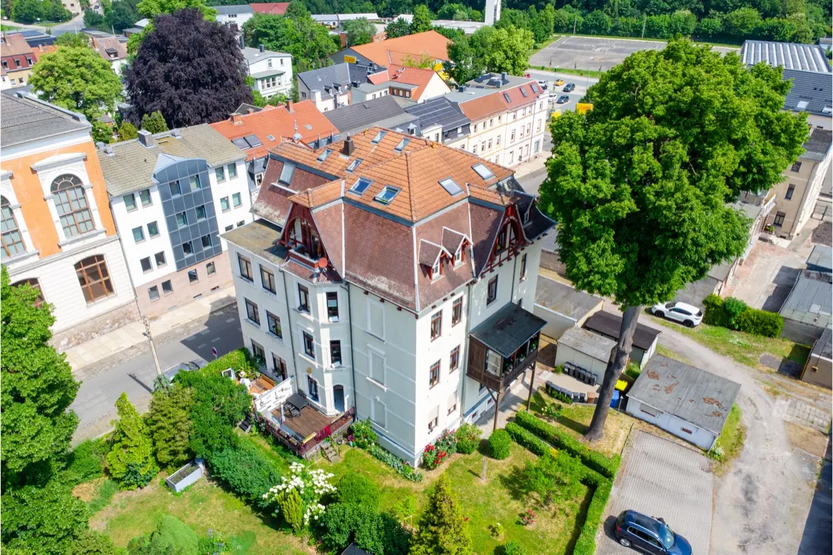 Luftaufnahme eines Hauses